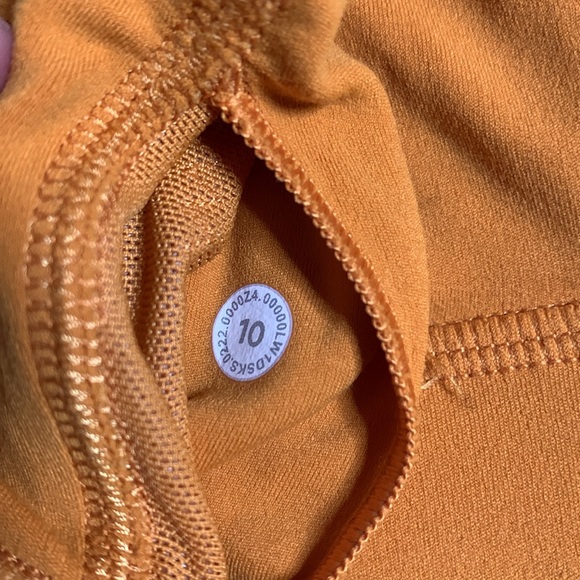 Lululemon- Sz 10&14- Autumn Orange- Align 8” Onesie Tank Top- Double Lined - Picture 14 of 15